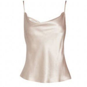 Intermix Fayette Cowl Neck Silk Camisole